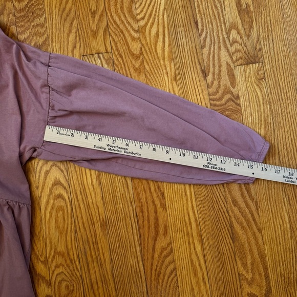 ASOS Women’s Pink V Neck Long Sleeve Dress 100% Cotton Size 4 - Picture 10 of 11